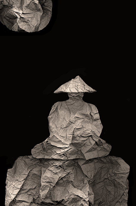 Monk Meditates Under Full Moon by Peter Cutler Monk Meditates Under Full Moon by Peter Cutler